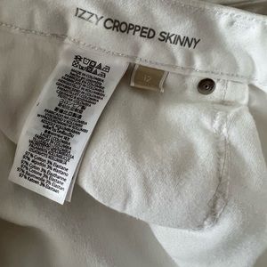 NWT White Michael Kors Izzy Cropped Skinny Jeans Size 12